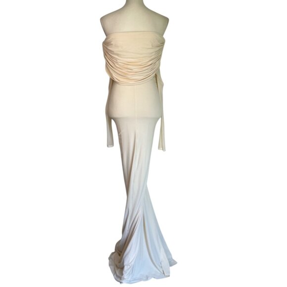Deme by Gabriella Jolene Gown in Off White X-Small New Womens Maxi Dress - Picture 7 of 17